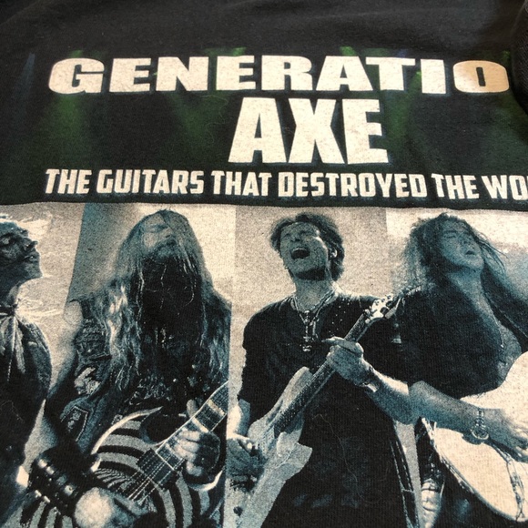 Generation Axe 2018 Tour Black T-Shirt Vai Wylde Malmsteen Bettencourt Abasi S - Picture 2 of 14